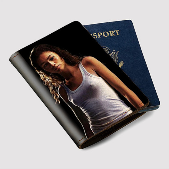 Pastele Zendaya Custom Passport Wallet Case With Credit Card Holder Awesome Personalized PU Leather Travel Trip Vacation Baggage Cover