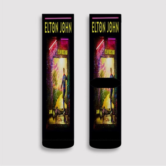 Pastele Elton John Farewell 2023 Tour jpeg Custom Socks Sublimation Awesome Printed Sports Elite Socks Polyester Cushioned Bottoms Gym Gymnastic Running Yoga School Skatebording Basketball Spandex