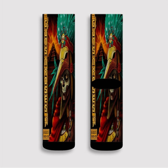 Pastele Guns N Roses Mexico Custom Socks Sublimation Awesome Printed Sports Elite Socks Polyester Cushioned Bottoms Gym Gymnastic Running Yoga School Skatebording Basketball Spandex