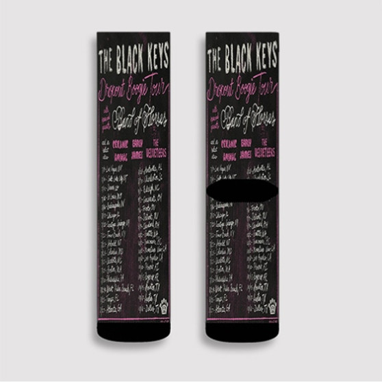 Pastele The Black Keys Dropout Boogie Tour Custom Socks Sublimation Awesome Printed Sports Elite Socks Polyester Cushioned Bottoms Gym Gymnastic Running Yoga School Skatebording Basketball Spandex
