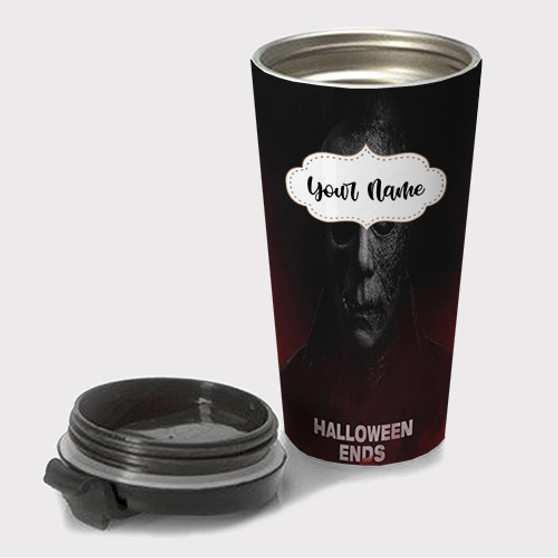 Pastele Halloween Ends Custom Travel Mug Awesome Personalized Name Stainless Steel Drink Bottle Hot Cold Leak-proof 15oz Coffee Tea Wine Trip Vacation Traveling Mug