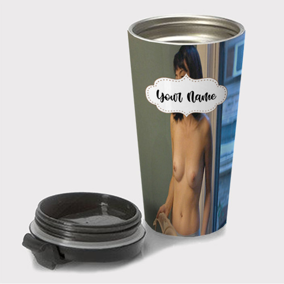 Pastele Kate Micucci Custom Travel Mug Awesome Personalized Name Stainless Steel Drink Bottle Hot Cold Leak-proof 15oz Coffee Tea Wine Trip Vacation Traveling Mug