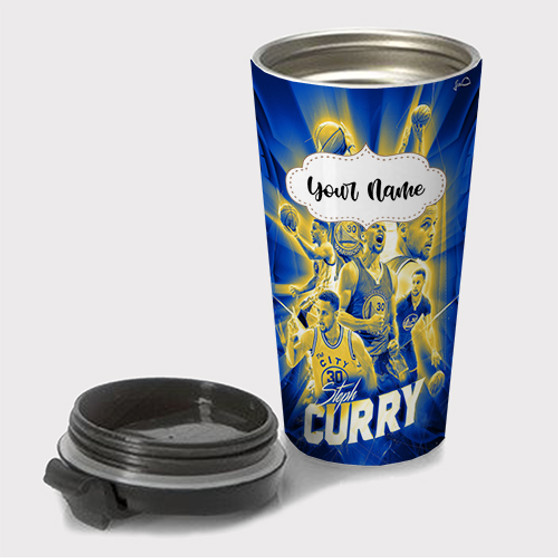 Pastele Stephen Curry Custom Travel Mug Awesome Personalized Name Stainless Steel Drink Bottle Hot Cold Leak-proof 15oz Coffee Tea Wine Trip Vacation Traveling Mug