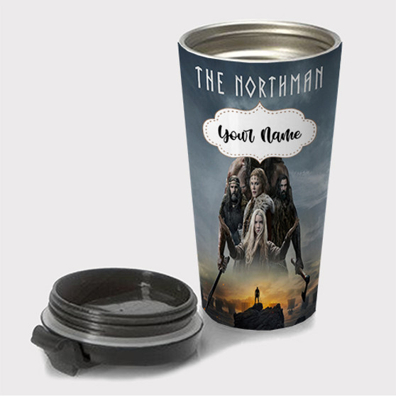 Pastele The Northman Custom Travel Mug Awesome Personalized Name Stainless Steel Drink Bottle Hot Cold Leak-proof 15oz Coffee Tea Wine Trip Vacation Traveling Mug
