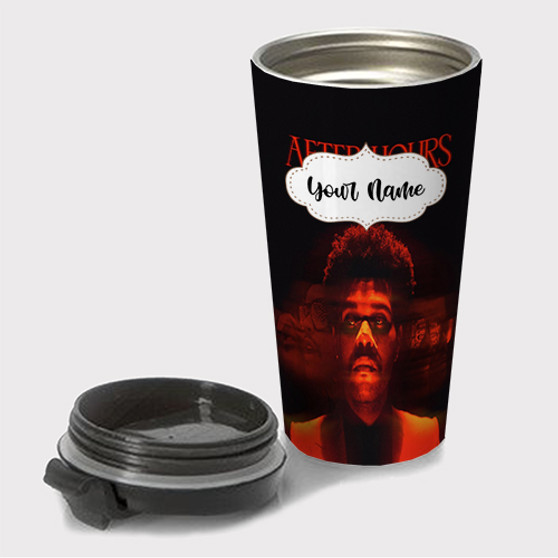 Pastele The Weeknd After Hours Tour 2022 2 Custom Travel Mug Awesome Personalized Name Stainless Steel Drink Bottle Hot Cold Leak-proof 15oz Coffee Tea Wine Trip Vacation Traveling Mug