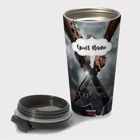 Pastele The Witcher Blood Origin Custom Travel Mug Awesome Personalized Name Stainless Steel Drink Bottle Hot Cold Leak-proof 15oz Coffee Tea Wine Trip Vacation Traveling Mug