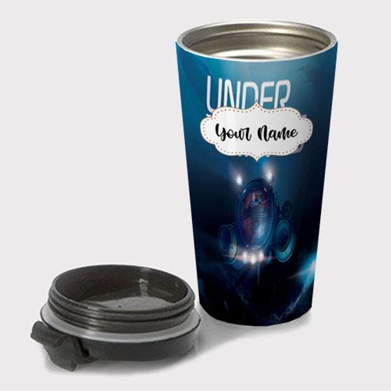 Pastele Under The Waves Custom Travel Mug Awesome Personalized Name Stainless Steel Drink Bottle Hot Cold Leak-proof 15oz Coffee Tea Wine Trip Vacation Traveling Mug