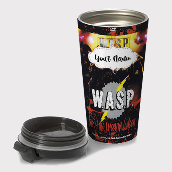 Pastele WASP London Custom Travel Mug Awesome Personalized Name Stainless Steel Drink Bottle Hot Cold Leak-proof 15oz Coffee Tea Wine Trip Vacation Traveling Mug