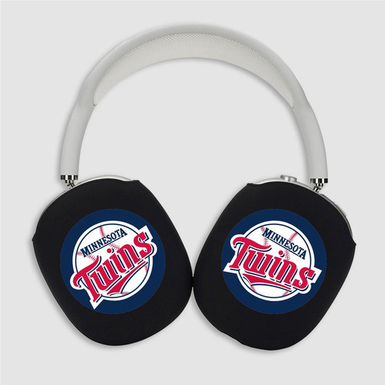 Pastele Minnesota Twins MLB Custom AirPods Max Case Cover Personalized Hard Smart Protective Cover Shock-proof Dust-proof Slim Accessories for Apple AirPods Pro Max Black White Colors