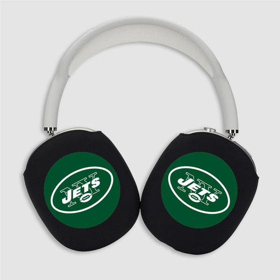 Pastele New York Jets NFL Art Custom AirPods Max Case Cover Personalized Hard Smart Protective Cover Shock-proof Dust-proof Slim Accessories for Apple AirPods Pro Max Black White Colors