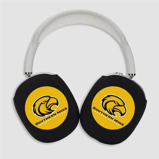Pastele Southern Miss Golden Eagles Custom AirPods Max Case Cover Personalized Hard Smart Protective Cover Shock-proof Dust-proof Slim Accessories for Apple AirPods Pro Max Black White Colors