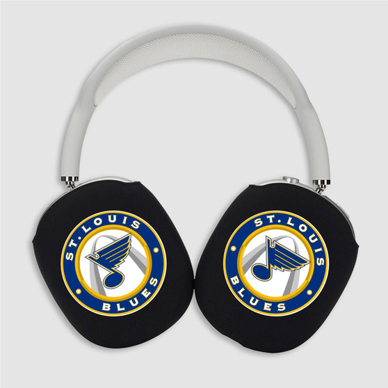 Pastele St Louis Blues NHL Art Custom AirPods Max Case Cover Personalized Hard Smart Protective Cover Shock-proof Dust-proof Slim Accessories for Apple AirPods Pro Max Black White Colors