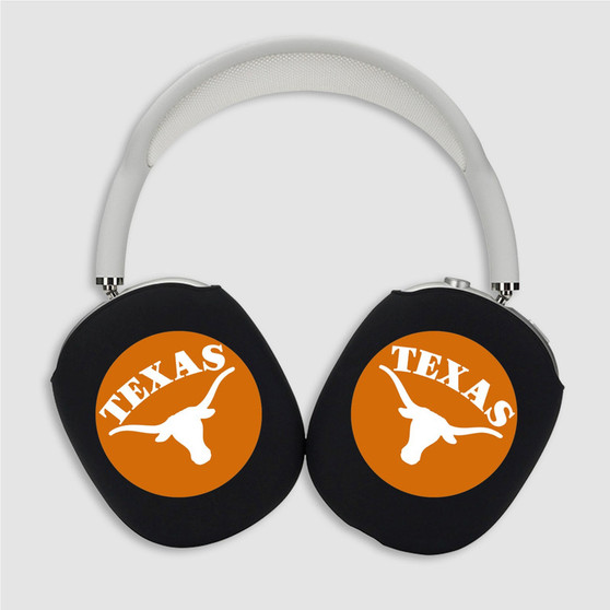 Pastele Texas Longhorns Custom AirPods Max Case Cover Personalized Hard Smart Protective Cover Shock-proof Dust-proof Slim Accessories for Apple AirPods Pro Max Black White Colors