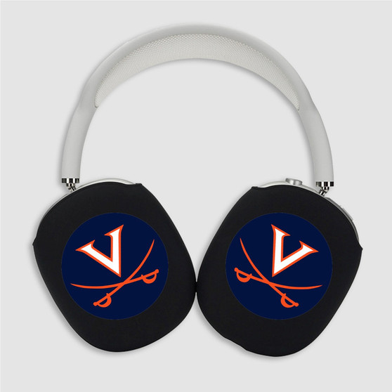 Pastele Virginia Cavaliers Art Custom AirPods Max Case Cover Personalized Hard Smart Protective Cover Shock-proof Dust-proof Slim Accessories for Apple AirPods Pro Max Black White Colors