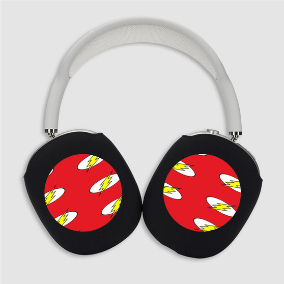 Pastele The Flash Logo Pattern Custom AirPods Max Case Cover Personalized Hard Smart Protective Cover Shock-proof Dust-proof Slim Accessories for Apple AirPods Pro Max Black White Colors
