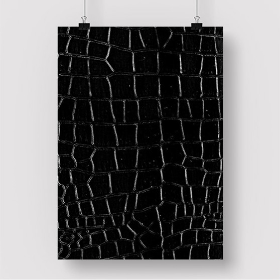 Pastele Black Alligator Skin Custom Silk Poster Awesome Personalized Print Wall Decor 20 x 13 Inch 24 x 36 Inch Wall Hanging Art Home Decoration Posters