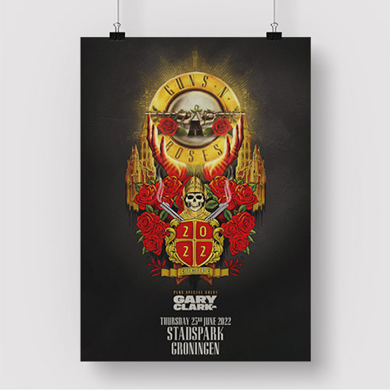 Pastele Gun N Roses European Tour 2022 Custom Silk Poster Awesome Personalized Print Wall Decor 20 x 13 Inch 24 x 36 Inch Wall Hanging Art Home Decoration Posters