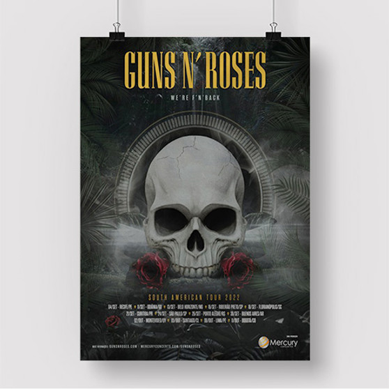 Pastele Gun N Roses South American Tour 2022 Custom Silk Poster Awesome Personalized Print Wall Decor 20 x 13 Inch 24 x 36 Inch Wall Hanging Art Home Decoration Posters