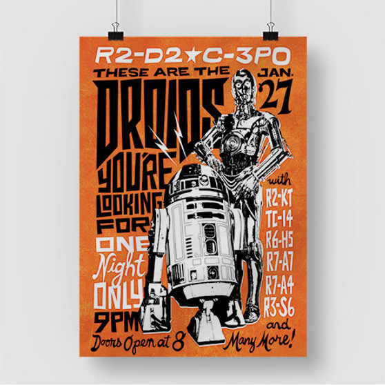 Pastele R2 D2 C3 PO Vintage Poster Custom Silk Poster Awesome Personalized Print Wall Decor 20 x 13 Inch 24 x 36 Inch Wall Hanging Art Home Decoration Posters