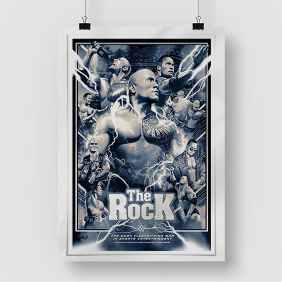 Pastele The Rock WWE Custom Silk Poster Awesome Personalized Print Wall Decor 20 x 13 Inch 24 x 36 Inch Wall Hanging Art Home Decoration Posters