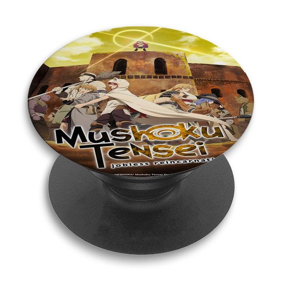 Pastele Mushoku Tensei Jobless Reincarnation 2nd Season Custom PopSockets Awesome Personalized Phone Grip Holder Pop Up Stand Out Mount Grip Standing Pods Apple iPhone Samsung Google Asus Sony Phone Accessories