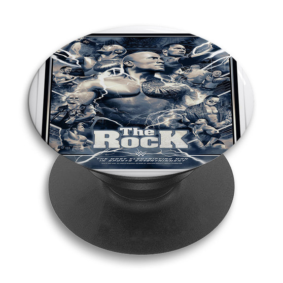 Pastele The Rock WWE Custom PopSockets Awesome Personalized Phone Grip Holder Pop Up Stand Out Mount Grip Standing Pods Apple iPhone Samsung Google Asus Sony Phone Accessories