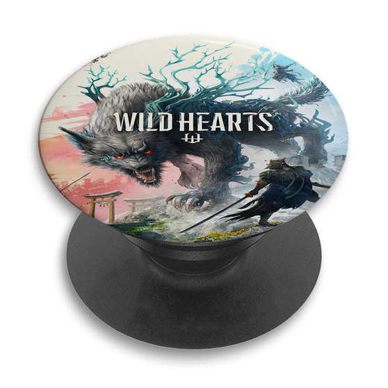 Pastele Wild Hearts Custom PopSockets Awesome Personalized Phone Grip Holder Pop Up Stand Out Mount Grip Standing Pods Apple iPhone Samsung Google Asus Sony Phone Accessories