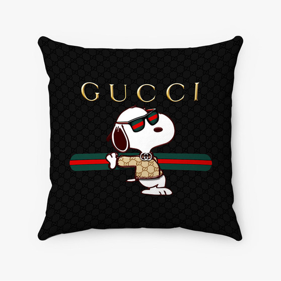 Pastele Gucci Snoopy Custom Pillow Case Personalized Spun Polyester Square Pillow Cover Decorative Cushion Bed Sofa Throw Pillow Home Decor