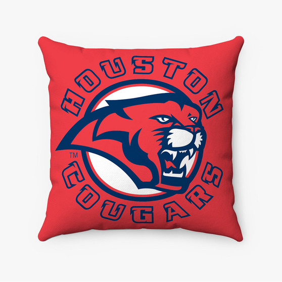 Pastele Houston Cougars Art Custom Pillow Case Personalized Spun Polyester Square Pillow Cover Decorative Cushion Bed Sofa Throw Pillow Home Decor