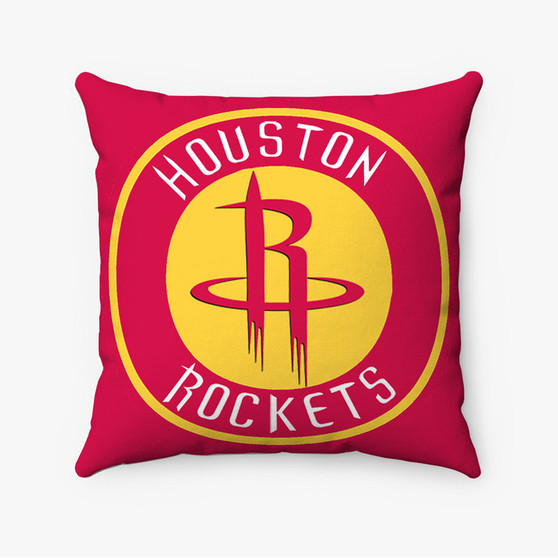 Pastele Houston Rockets NBA Custom Pillow Case Personalized Spun Polyester Square Pillow Cover Decorative Cushion Bed Sofa Throw Pillow Home Decor