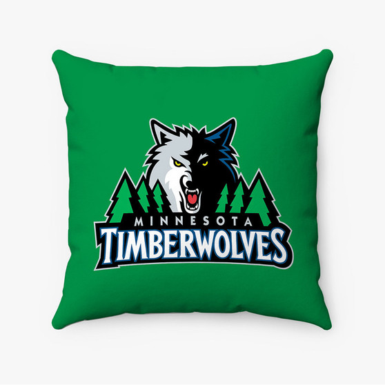 Pastele Minnesota Timberwolves NBA Art Custom Pillow Case Personalized Spun Polyester Square Pillow Cover Decorative Cushion Bed Sofa Throw Pillow Home Decor