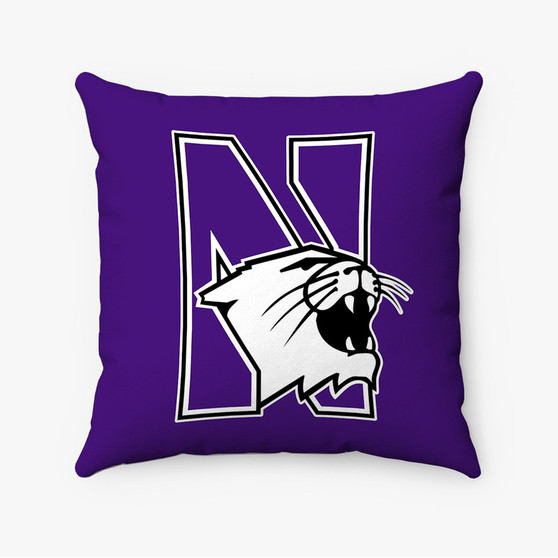 Pastele Northwestern Wildcats Custom Pillow Case Personalized Spun Polyester Square Pillow Cover Decorative Cushion Bed Sofa Throw Pillow Home Decor