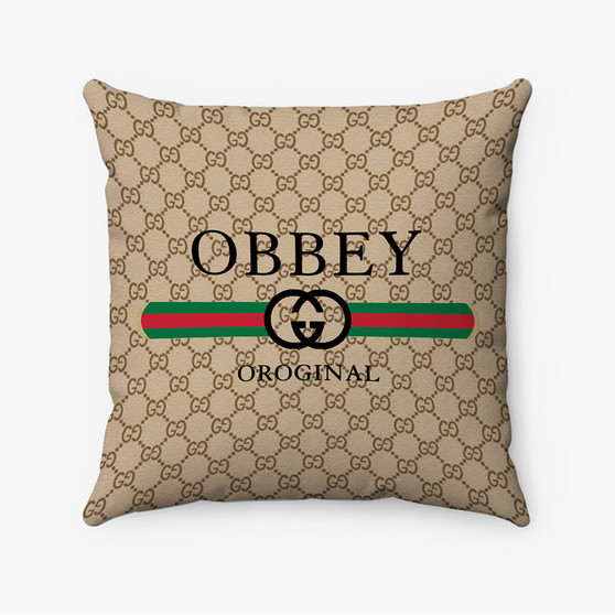 Pastele Obey Gucci Original Custom Pillow Case Personalized Spun Polyester Square Pillow Cover Decorative Cushion Bed Sofa Throw Pillow Home Decor