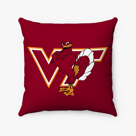 Pastele Virginia Tech Hokies Custom Pillow Case Personalized Spun Polyester Square Pillow Cover Decorative Cushion Bed Sofa Throw Pillow Home Decor