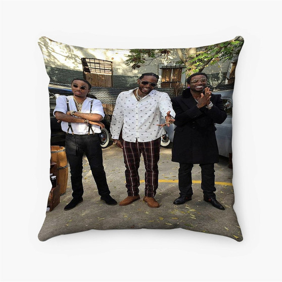 Pastele 2 Chainz Good Drank Feat Quavo and Gucci Mane Custom Pillow Case Personalized Spun Polyester Square Pillow Cover Decorative Cushion Bed Sofa Throw Pillow Home Decor