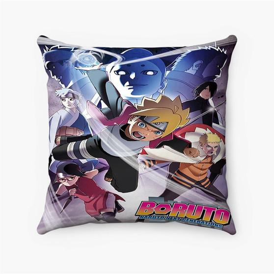 Pastele Boruto Naruto Next Generations Custom Pillow Case Personalized Spun Polyester Square Pillow Cover Decorative Cushion Bed Sofa Throw Pillow Home Decor