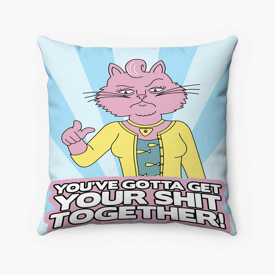 Pastele Princess Caroline Rick and Morty Get Your Shits Together Custom Pillow Case Personalized Spun Polyester Square Pillow Cover Decorative Cushion Bed Sofa Throw Pillow Home Decor