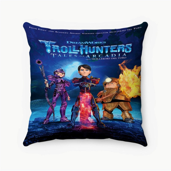 Pastele Trollhunters Tales of Arcadia Custom Pillow Case Personalized Spun Polyester Square Pillow Cover Decorative Cushion Bed Sofa Throw Pillow Home Decor