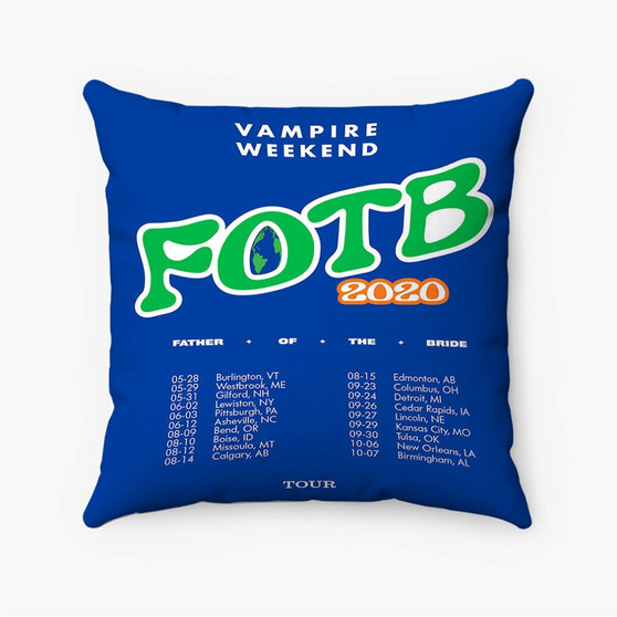 Pastele Vampire Weekend Custom Pillow Case Personalized Spun Polyester Square Pillow Cover Decorative Cushion Bed Sofa Throw Pillow Home Decor