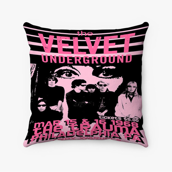 Pastele Velvet Underground Custom Pillow Case Personalized Spun Polyester Square Pillow Cover Decorative Cushion Bed Sofa Throw Pillow Home Decor