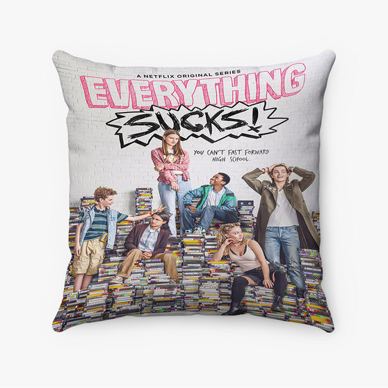 Pastele Everything Sucks Custom Pillow Case Personalized Spun Polyester Square Pillow Cover Decorative Cushion Bed Sofa Throw Pillow Home Decor