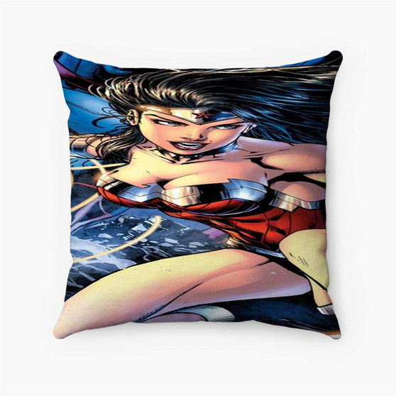 Pastele Wonder Woman DC Comics Custom Pillow Case Personalized Spun Polyester Square Pillow Cover Decorative Cushion Bed Sofa Throw Pillow Home Decor