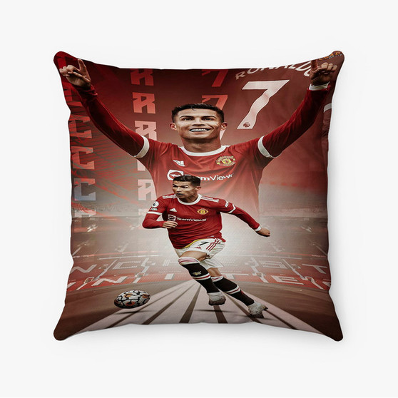 Pastele Cristiano Ronaldo Manchester United Custom Pillow Case Awesome Personalized Spun Polyester Square Pillow Cover Decorative Cushion Bed Sofa Throw Pillow Home Decor