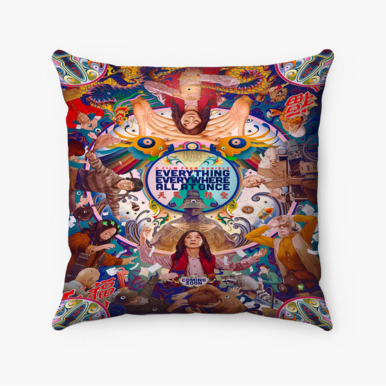 Pastele Everything Everywhere All at Once Poster Custom Pillow Case Awesome Personalized Spun Polyester Square Pillow Cover Decorative Cushion Bed Sofa Throw Pillow Home Decor
