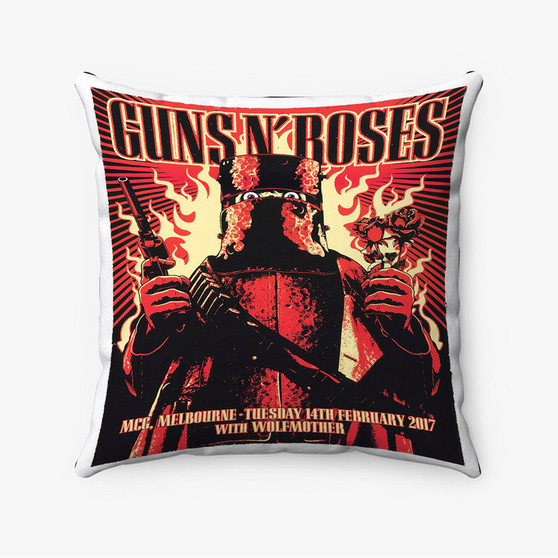 Pastele Guns N Roses Melbourne Custom Pillow Case Awesome Personalized Spun Polyester Square Pillow Cover Decorative Cushion Bed Sofa Throw Pillow Home Decor