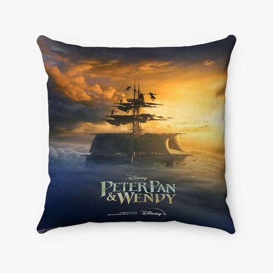 Pastele Peter Pan and Wendy Custom Pillow Case Awesome Personalized Spun Polyester Square Pillow Cover Decorative Cushion Bed Sofa Throw Pillow Home Decor