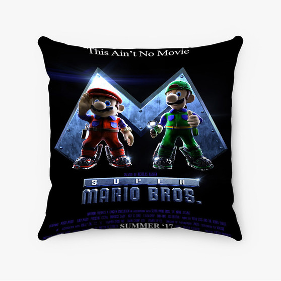 Pastele The Super Mario Bros Movie 2 Art Custom Pillow Case Awesome Personalized Spun Polyester Square Pillow Cover Decorative Cushion Bed Sofa Throw Pillow Home Decor