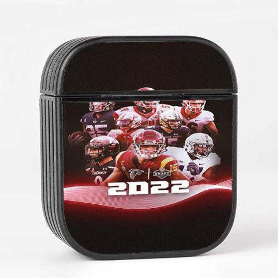 Pastele Atlanta Falcons NFL 2022 Squad Custom AirPods Case Cover Awesome Personalized Apple AirPods Gen 1 AirPods Gen 2 AirPods Pro Hard Skin Protective Cover Sublimation Cases