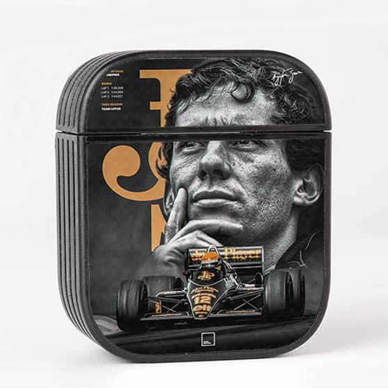 Pastele Ayrton Senna F1 Legend Custom AirPods Case Cover Awesome Personalized Apple AirPods Gen 1 AirPods Gen 2 AirPods Pro Hard Skin Protective Cover Sublimation Cases
