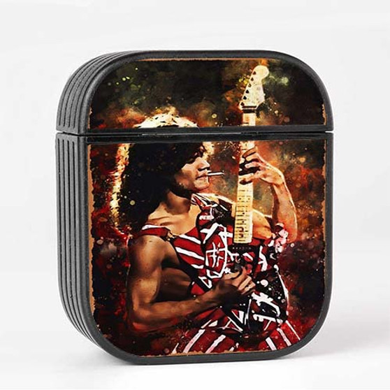 Pastele Eddie Van Halen Custom AirPods Case Cover Awesome Personalized Apple AirPods Gen 1 AirPods Gen 2 AirPods Pro Hard Skin Protective Cover Sublimation Cases